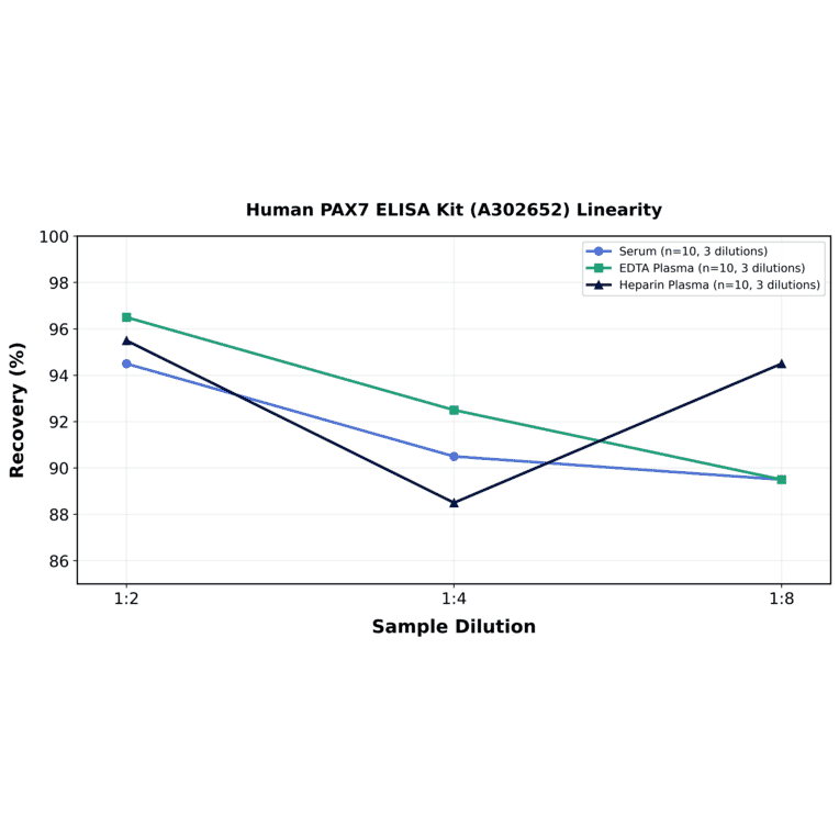 Linearity - Human PAX7 ELISA Kit (A302652) - Antibodies.com
