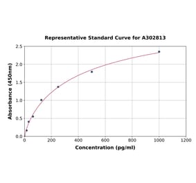 Standard Curve - Human UBE2Q2 ELISA Kit (A302813) - Antibodies.com