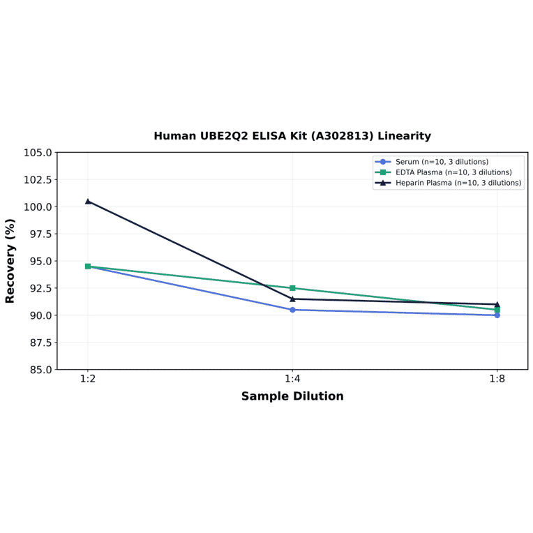 Linearity - Human UBE2Q2 ELISA Kit (A302813) - Antibodies.com