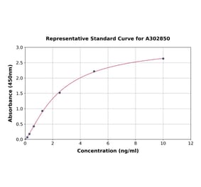 Standard Curve - Human beta 2 Adrenergic Receptor ELISA Kit (A302850) - Antibodies.com