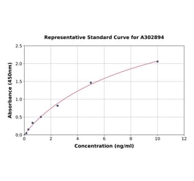 Standard Curve - Human Plasma Kallikrein 1B ELISA Kit (A302894) - Antibodies.com