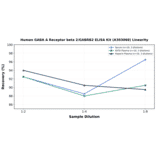 Linearity - Human GABA A Receptor beta 2/GABRB2 ELISA Kit (A303068) - Antibodies.com