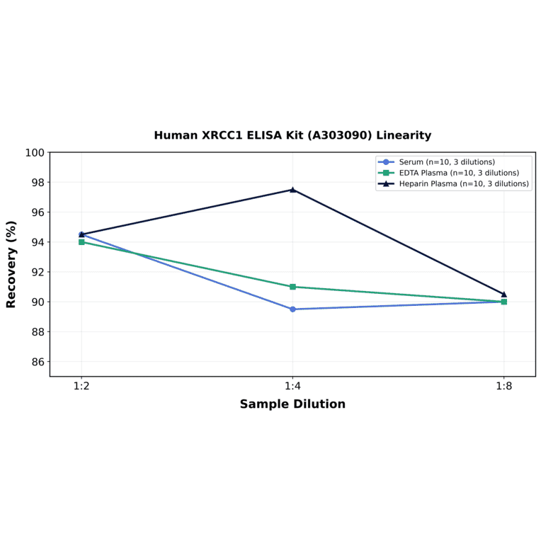 Linearity - Human XRCC1 ELISA Kit (A303090) - Antibodies.com