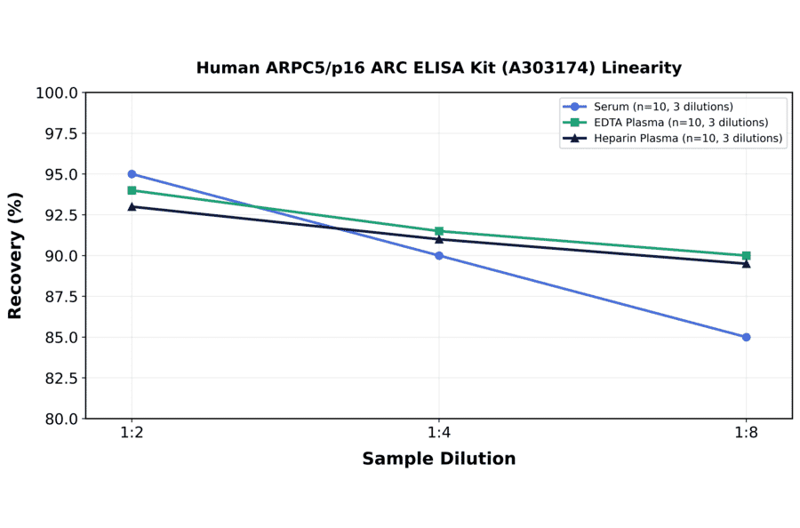 Linearity - Human ARPC5/p16 ARC ELISA Kit (A303174) - Antibodies.com