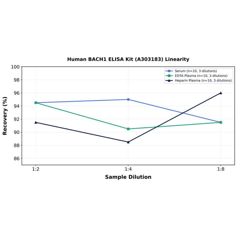 Linearity - Human BACH1 ELISA Kit (A303183) - Antibodies.com