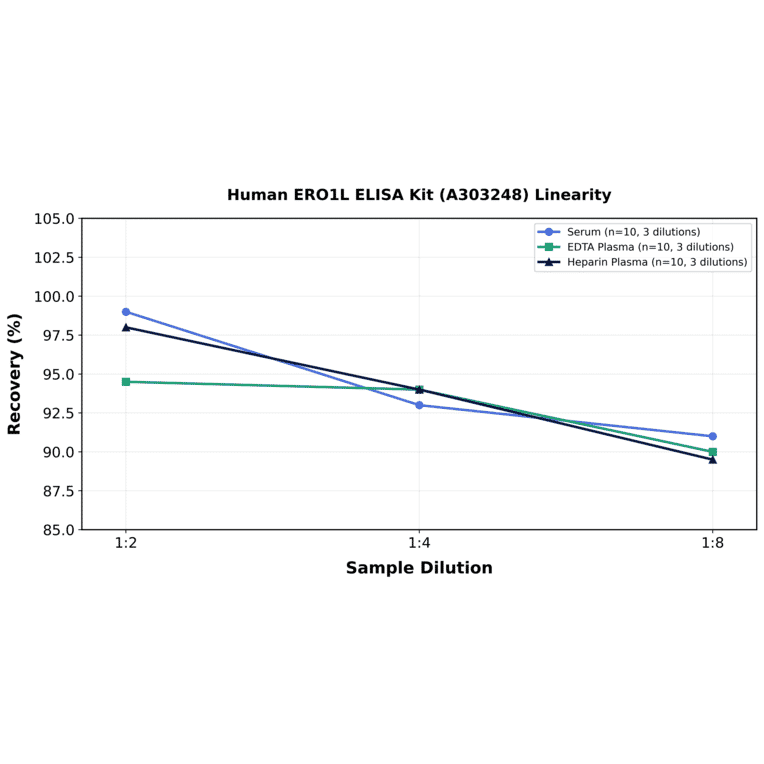 Linearity - Human ERO1L ELISA Kit (A303248) - Antibodies.com