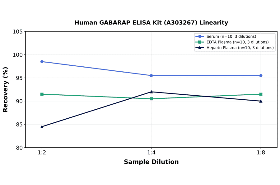 Linearity - Human GABARAP ELISA Kit (A303267) - Antibodies.com