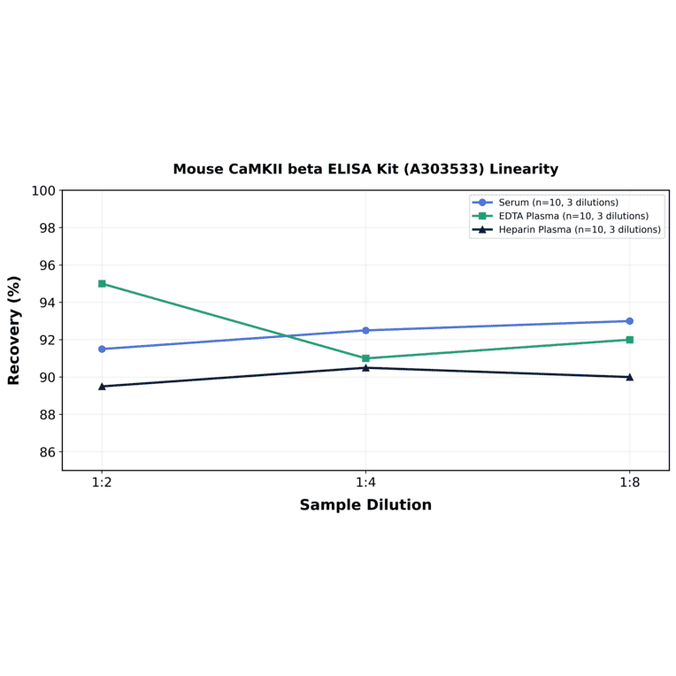 Linearity - Mouse CaMKII beta ELISA Kit (A303533) - Antibodies.com