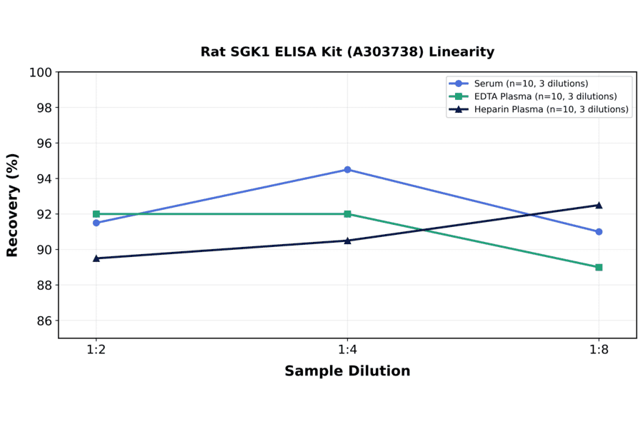 Linearity - Rat SGK1 ELISA Kit (A303738) - Antibodies.com