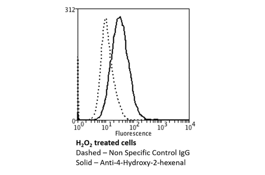 Flow Cytometry - Anti-4-Hydroxy-2-hexenal Antibody [6F10] (A304729) - Antibodies.com