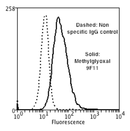 Flow Cytometry - Anti-Methylglyoxal Antibody [9F11] (A304732) - Antibodies.com