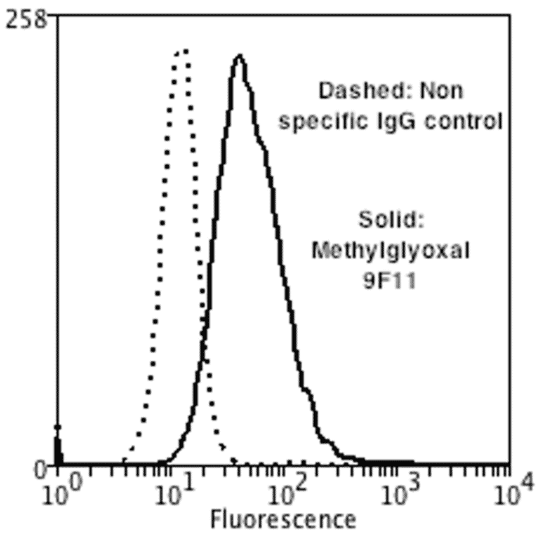 Flow Cytometry - Anti-Methylglyoxal Antibody [9F11] (A304732) - Antibodies.com