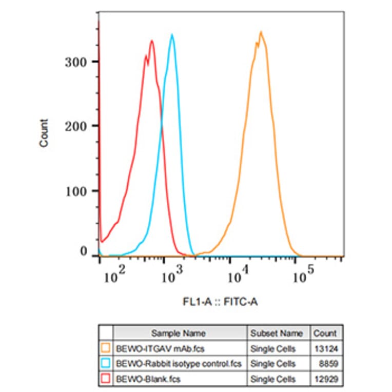 Flow Cytometry - Anti-Integrin alpha V Antibody [ARC50621] (A308725) - Antibodies.com