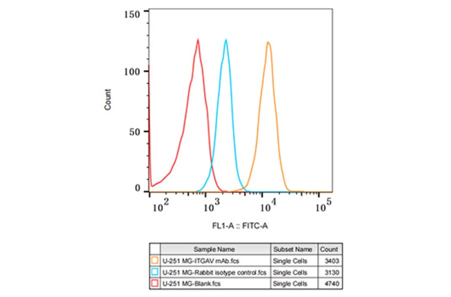 Flow Cytometry - Anti-Integrin alpha V Antibody [ARC50621] (A308725) - Antibodies.com