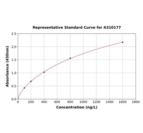 Standard Curve - Human P4HA2 ELISA Kit (A310177) - Antibodies.com