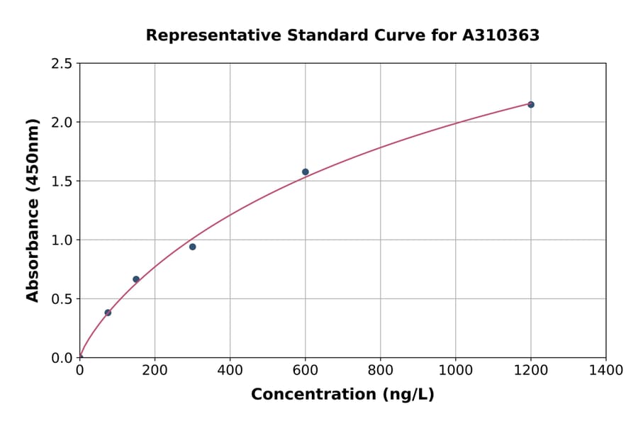 Standard Curve - Human SNX11 ELISA Kit (A310363) - Antibodies.com