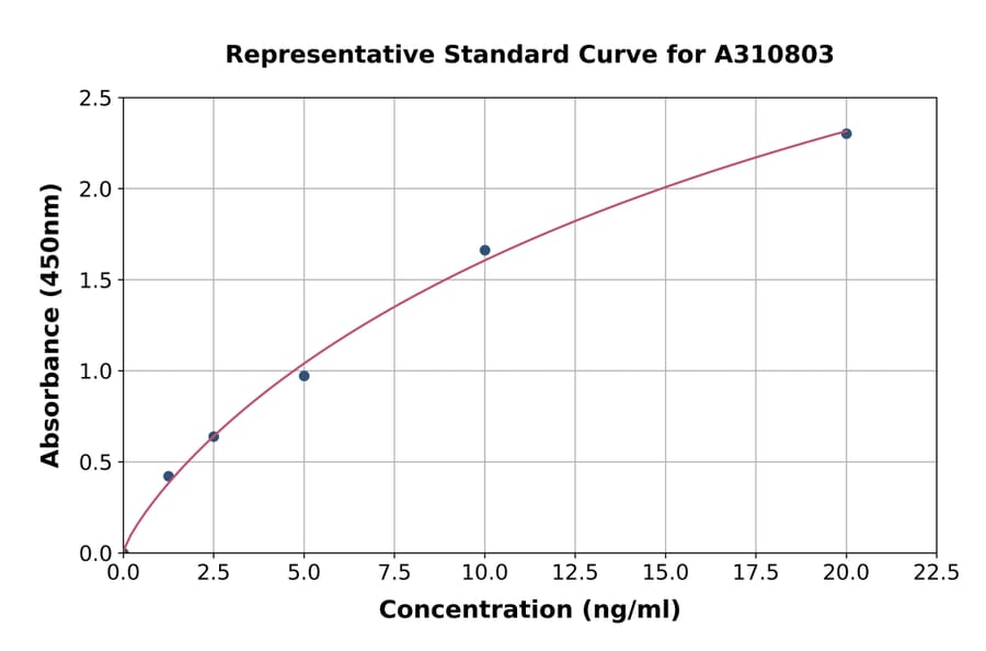 Standard Curve - Human PNKD ELISA Kit (A310803) - Antibodies.com