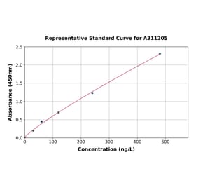 Standard Curve - Human IL-31RA ELISA Kit (A311205) - Antibodies.com