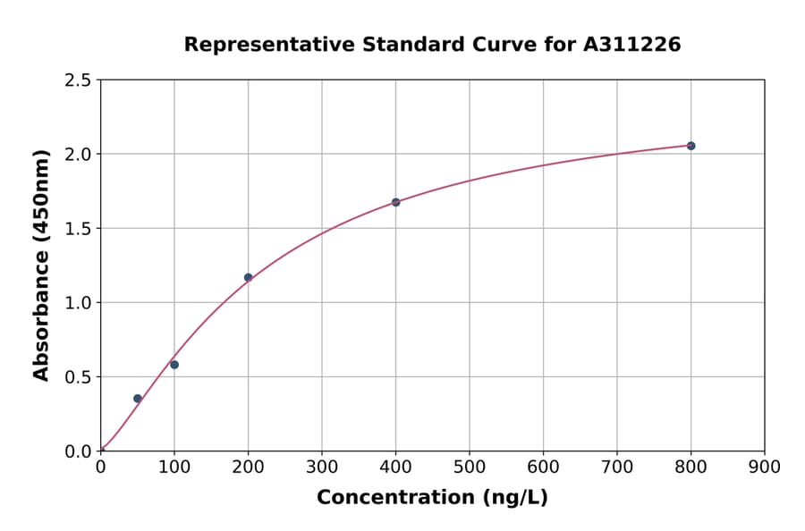 Standard Curve - Human NOXA2 / p67phox ELISA Kit (A311226) - Antibodies.com