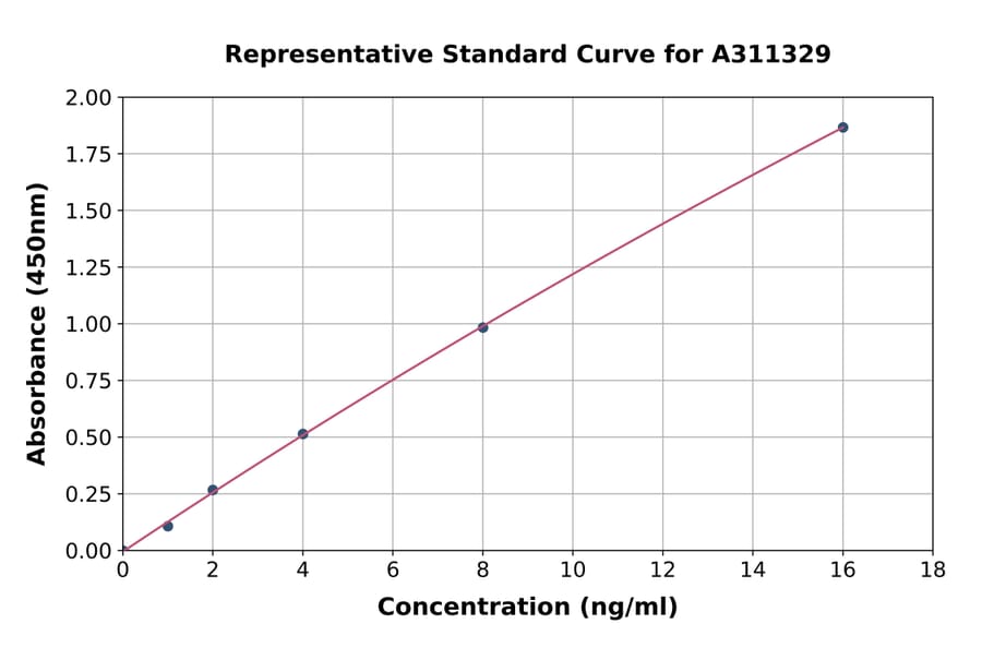 Standard Curve - Human ARHGEF6 ELISA Kit (A311329) - Antibodies.com