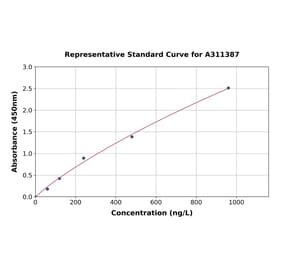 Standard Curve - Human BLMH ELISA Kit (A311387) - Antibodies.com