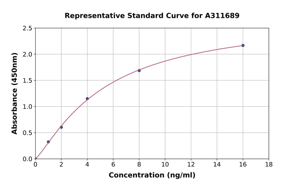 Standard Curve - Human SQSTM1 / p62 ELISA Kit (A311689) - Antibodies.com
