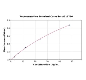 Standard Curve - Human Opticin ELISA Kit (A311736) - Antibodies.com