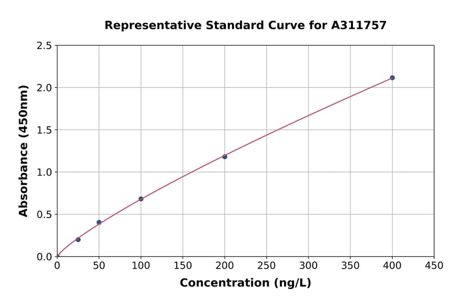 Standard Curve - Human SYT16 ELISA Kit (A311757) - Antibodies.com