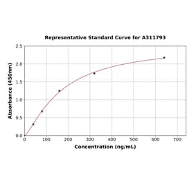 Standard Curve - Human Lamin B1 ELISA Kit (A311793) - Antibodies.com