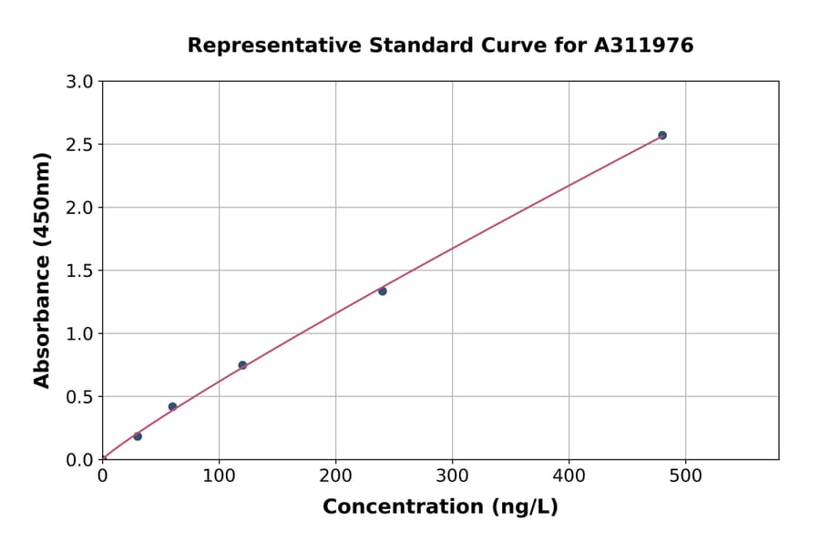 Standard Curve - Human BCS1L ELISA Kit (A311976) - Antibodies.com