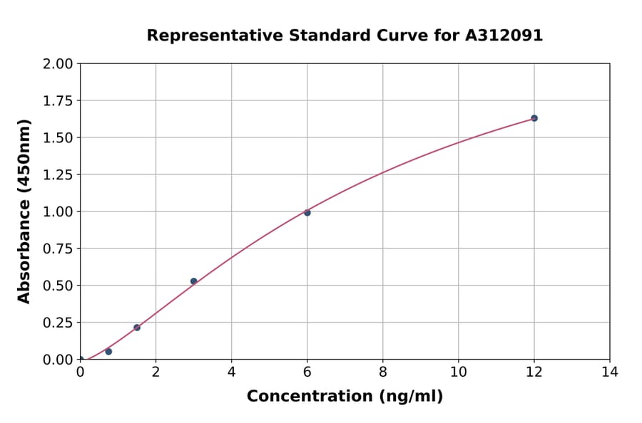 Standard Curve - Human GCLC ELISA Kit (A312091) - Antibodies.com