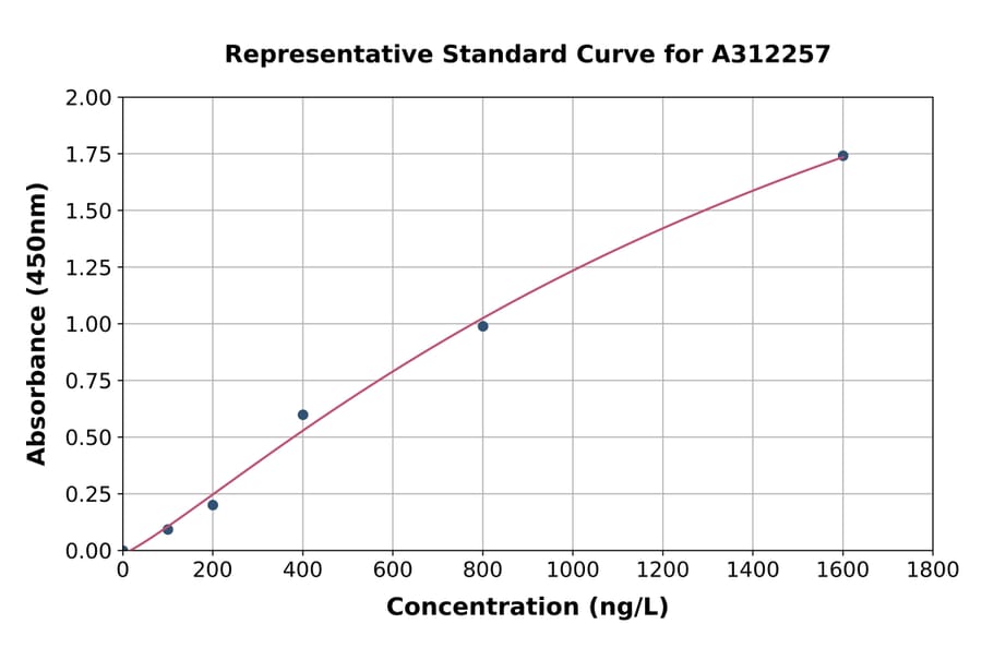 Standard Curve - Human RHPN2 ELISA Kit (A312257) - Antibodies.com