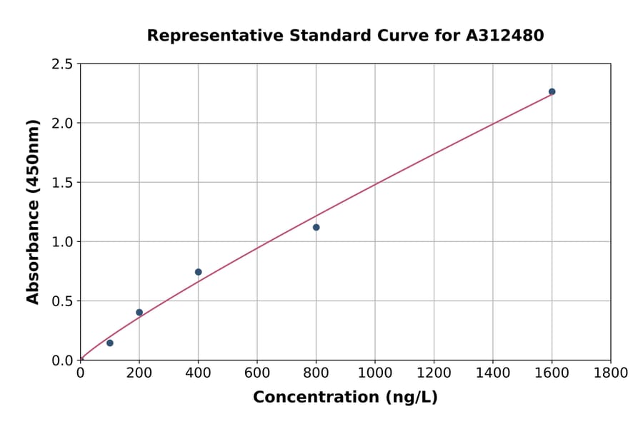 Standard Curve - Mouse MCM2 ELISA Kit (A312480) - Antibodies.com