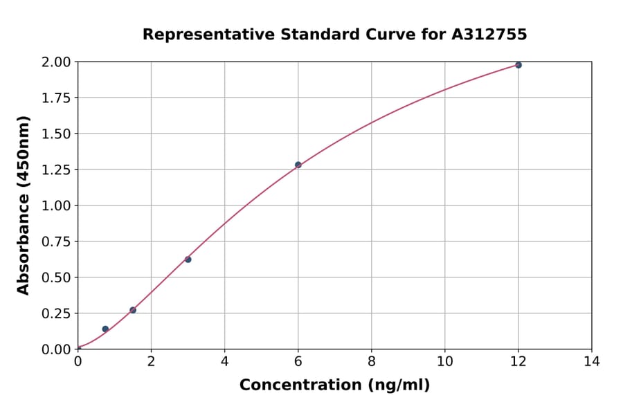 Standard Curve - Human B4GALT1 ELISA Kit (A312755) - Antibodies.com
