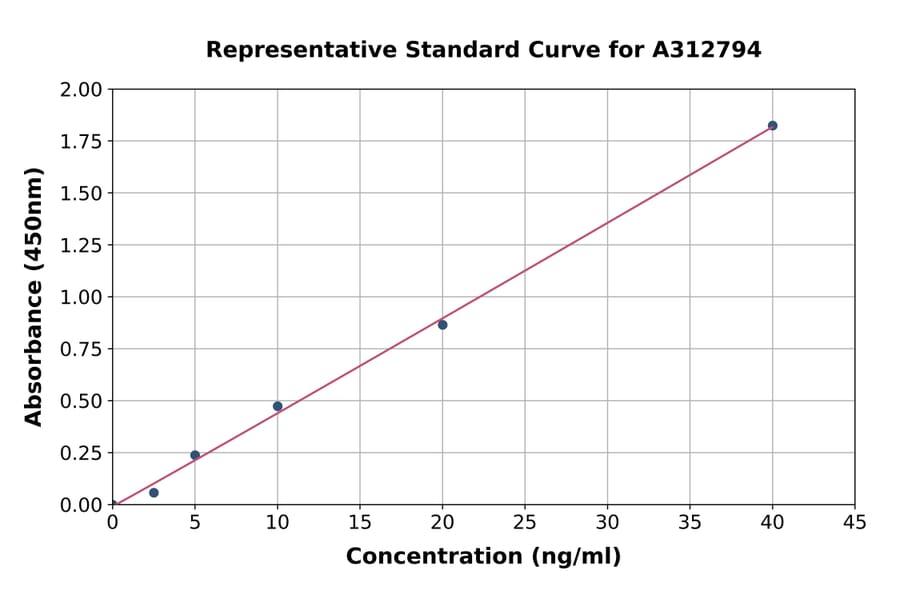 Standard Curve - Human CD105 ELISA Kit (A312794) - Antibodies.com