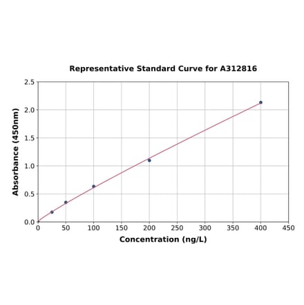Standard Curve - Human RBM46 ELISA Kit (A312816) - Antibodies.com