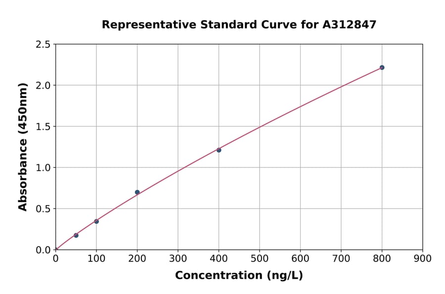 Standard Curve - Human PITX1 / BFT ELISA Kit (A312847) - Antibodies.com