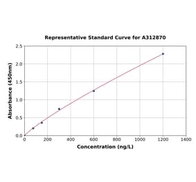 Standard Curve - Human Aryl Hydrocarbon Receptor ELISA Kit (A312870) - Antibodies.com