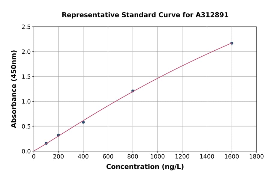 Standard Curve - Human CHKB ELISA Kit (A312891) - Antibodies.com