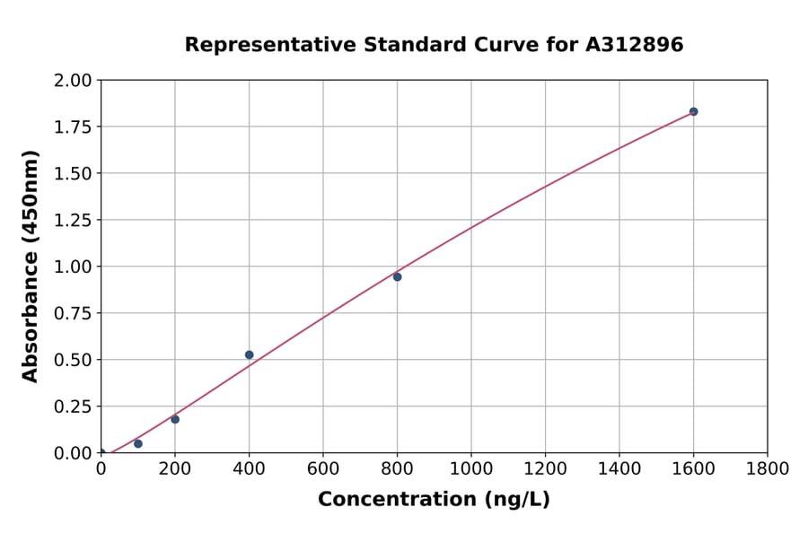 Standard Curve - Mouse p63 ELISA Kit (A312896) - Antibodies.com