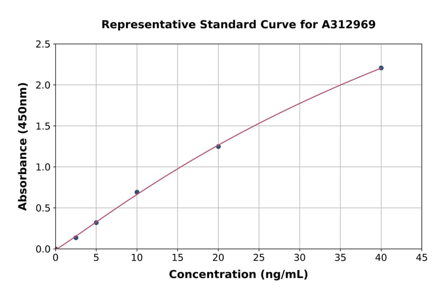 Standard Curve - Mouse ADAMTS5 ELISA Kit (A312969) - Antibodies.com