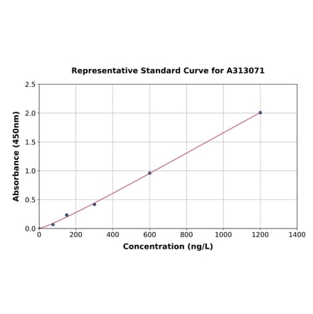 Standard Curve - Mouse Adam33 ELISA Kit (A313071) - Antibodies.com