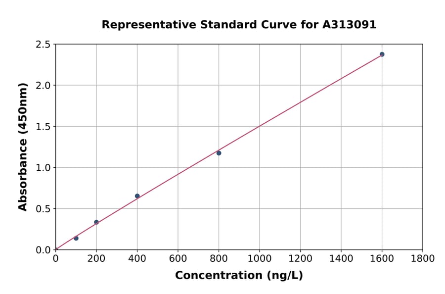 Standard Curve - Human CYP11A1 ELISA Kit (A313091) - Antibodies.com