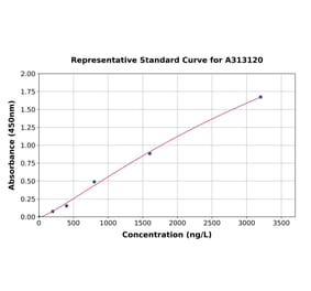 Standard Curve - Human ADAMTS12 ELISA Kit (A313120) - Antibodies.com