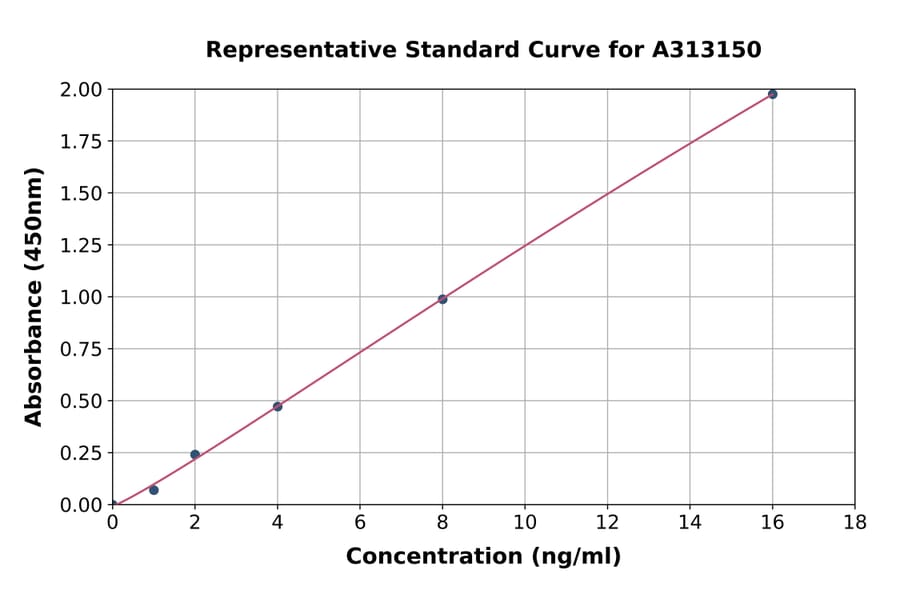 Standard Curve - Human MMTAG2 ELISA Kit (A313150) - Antibodies.com