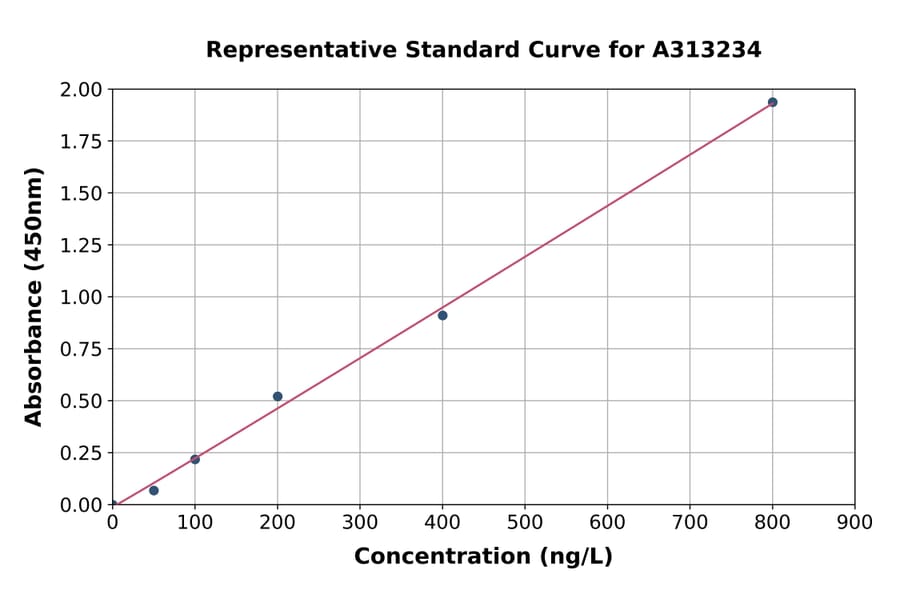 Standard Curve - Mouse ApoER2 ELISA Kit (A313234) - Antibodies.com