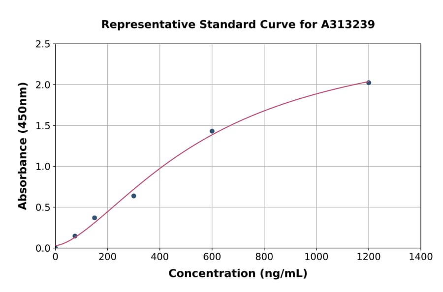Standard Curve - Human MATE-1 ELISA Kit (A313239) - Antibodies.com