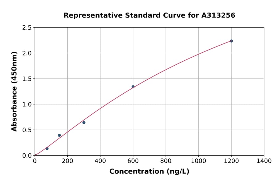 Standard Curve - Human FOXM1 ELISA Kit (A313256) - Antibodies.com