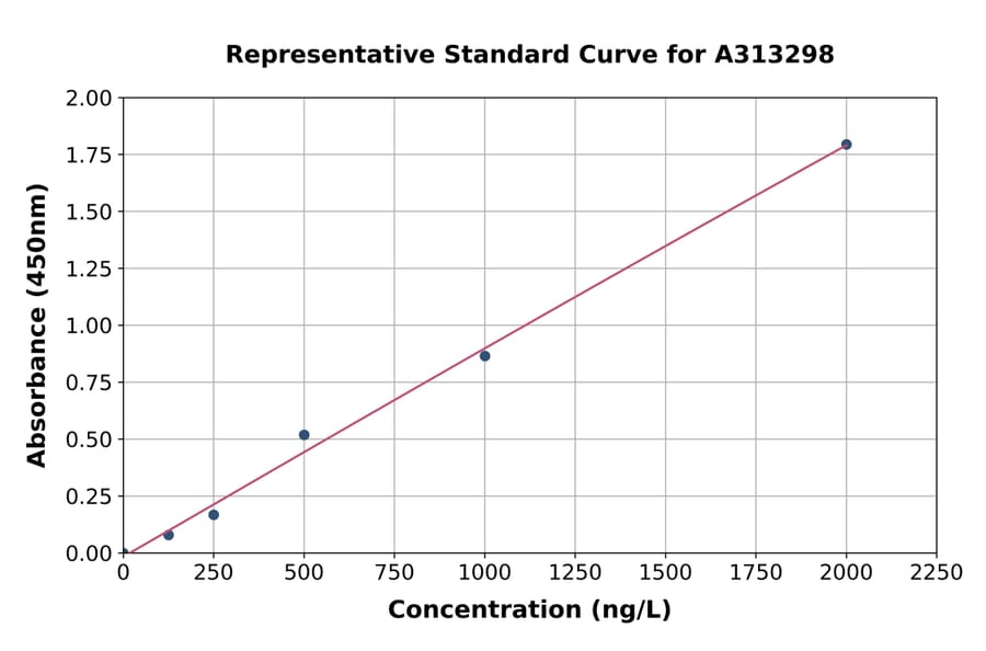 Standard Curve - Mouse Vinculin ELISA Kit (A313298) - Antibodies.com
