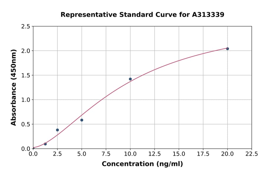 Standard Curve - Human Tissue Factor ELISA Kit (A313339) - Antibodies.com